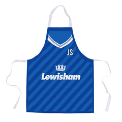 Millwall-- 1987 Home Shirt - Personalised Retro Football  Novelty Water-Resistant, Lazer Cut (no fraying) Light Weight Adults Apron