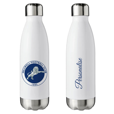 Millwall FC Crest Insulated Water Bottle - White