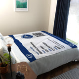 Millwall Personalised Fleece Blanket (Fans Ticket Design)