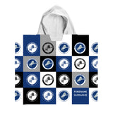 Millwall Personalised Kids' Hooded Towel - Chequered