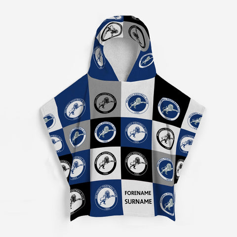 Millwall Personalised Kids' Hooded Towel - Chequered