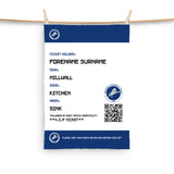 Millwall Tea Towel - Personalised (Fans Ticket Design)