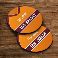 Motherwell 1987 Home Shirt - Personalised Drink Coaster - Square Or Circle