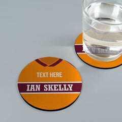 Motherwell 1987 Home Shirt - Personalised Drink Coaster - Square Or Circle