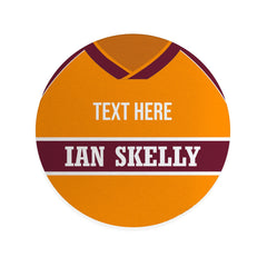 Motherwell 1987 Home Shirt - Personalised Drink Coaster - Square Or Circle