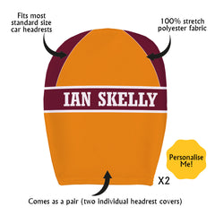 Motherwell Retro 1987 Home - Retro Football Shirt - Pack of 2 - Car Seat Headrest Covers