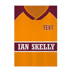 Motherwell Retro 1987 Home Shirt - A4 Personalised Metal Sign Plaque - Frame Options Available