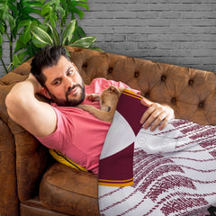 Motherwell Retro 1992 Away - Personalised Retro Fleece Blanket 150cm X 150cm