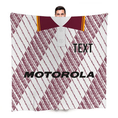 Motherwell Retro 1992 Away - Personalised Retro Fleece Blanket 150cm X 150cm