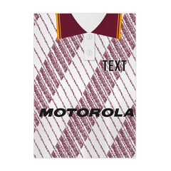 Motherwell Retro 1992 Away Shirt - A4 Personalised Metal Sign Plaque - Frame Options Available