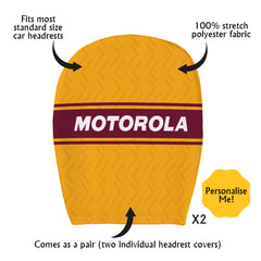 Motherwell Retro 1994 Home - Retro Football Shirt - Pack of 2 - Car Seat Headrest Covers