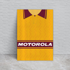 Motherwell Retro 1994 Home Shirt - A4 Personalised Metal Sign Plaque - Frame Options Available