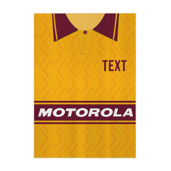 Motherwell Retro 1994 Home Shirt - A4 Personalised Metal Sign Plaque - Frame Options Available