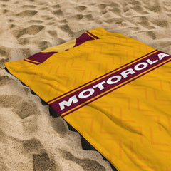 Motherwell Retro 1994 Home Shirt - Personalised Lightweight, Microfibre Retro Beach Towel - 150cm x 75cm