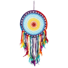 Multicolour Crochet Feather Dreamcatcher