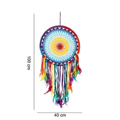 Multicolour Crochet Feather Dreamcatcher