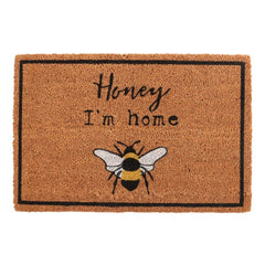 Natural Honey Iƒ??m Home Bee Doormat