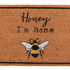 Natural Honey Iƒ??m Home Bee Doormat