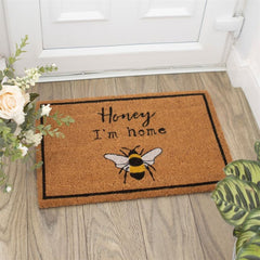 Natural Honey Iƒ??m Home Bee Doormat