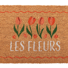 Natural Les Fleurs Tulip Doormat