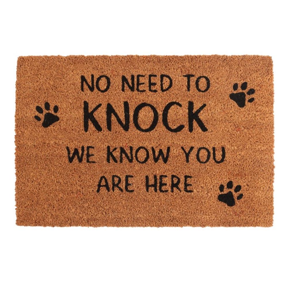 Natural No Need To Knock Dog Doormat