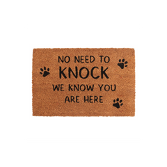 Natural No Need To Knock Dog Doormat
