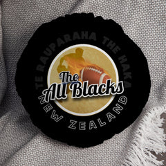New Zealand Rugby Union All Blacks  - Legend Collection - Circle Cushion 14inch