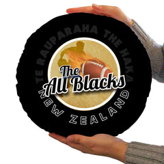 New Zealand Rugby Union All Blacks  - Legend Collection - Circle Cushion 14inch