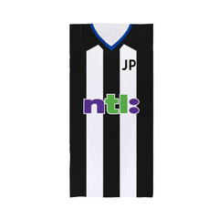 Newcastle - 2001- Home Shirt - Personalised Retro Lightweight, Microfibre Beach Towel - 150cm x 75cm
