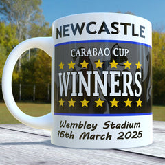 Newcastle Carabao Cup Winners Mug - League Cup 2025 Final Souvenir