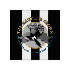 Newcastle Magpie - Football Coaster - Square Or Circle