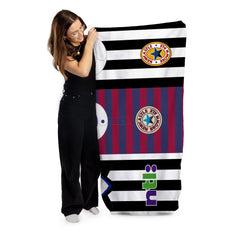 Newcastle Three Shirt Design - Personalised Lightweight, Microfibre Retro Beach Towel - 150cm x 75cm