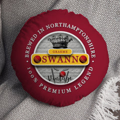 Northamptonshire Cricket Swann  - Legend Collection - Circle Cushion 14inch