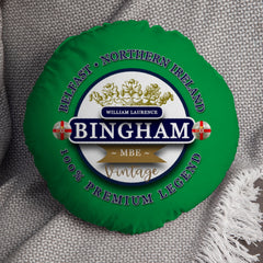 Northern Ireland Bingham  Circle Cushion 14inch