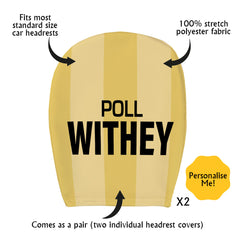 Norwich 1985 Home - Retro Football Shirt - Pack of 2 - Car Seat Headrest Covers