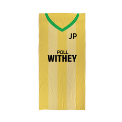 Norwich - 1985 - Home  Shirt - Personalised Retro Lightweight, Microfibre Beach Towel - 150cm x 75cm