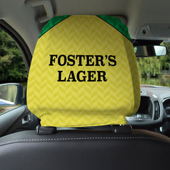 Norwich 1986 Home - Retro Football Shirt - Pack of 2 - Car Seat Headrest Covers