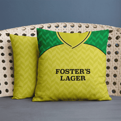 Norwich - 1986 Home Shirt - 45cm or 61cm Retro Cushion