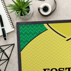 Norwich 1986 Home Shirt - Personalised Retro Door Mat - 60cm x 40cm