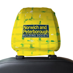 Norwich 1994 Home - Retro Football Shirt - Pack of 2 - Car Seat Headrest Covers