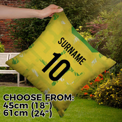 Norwich - 1994 Home Shirt - 45cm or 61cm Retro Showerproof Outdoor Cushion
