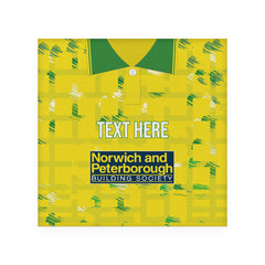 Norwich 1994 Home Shirt - Personalised Drink Coaster - Square Or Circle