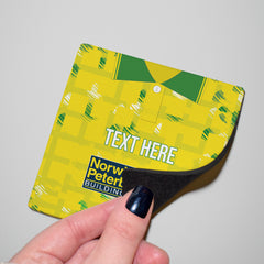 Norwich 1994 Home Shirt - Personalised Drink Coaster - Square Or Circle