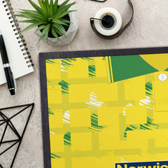 Norwich 1994 Home Shirt - Personalised Retro Door Mat - 60cm x 40cm