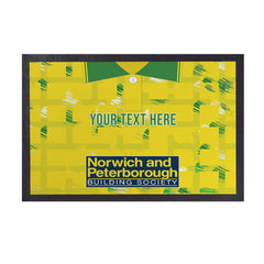 Norwich 1994 Home Shirt - Personalised Retro Door Mat - 60cm x 40cm