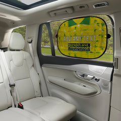 Norwich 1994 Home Shirt - Personalised Retro Football Car Sun Shade - Set of 2