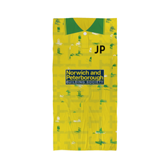 Norwich - 1994 - Home  Shirt - Personalised Retro Lightweight, Microfibre Beach Towel - 150cm x 75cm