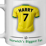 Norwich City Mug Personalised Custom Made Football Supporters Cup