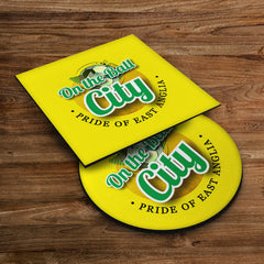Norwich On the Ball - Football Coaster - Square Or Circle