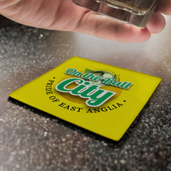 Norwich On the Ball - Football Coaster - Square Or Circle